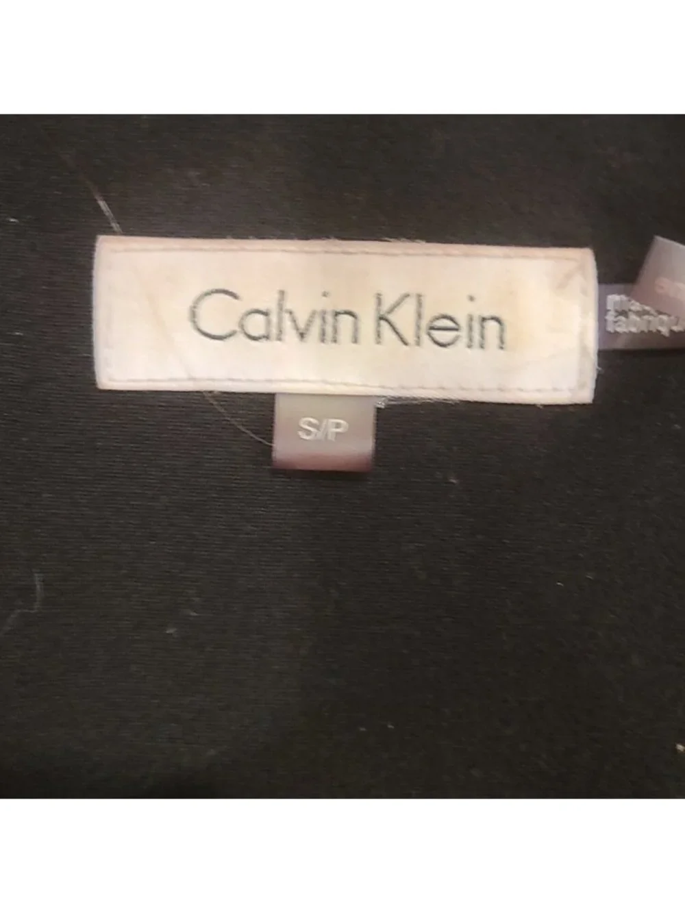 Calvin Klein Black Faux Leather Moto jacket